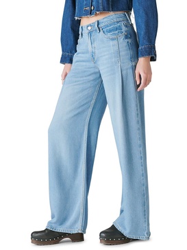 womens palazzo light wash wide leg jeans