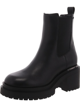 patria womens leather pull-on chelsea boots