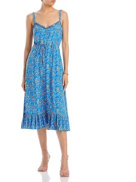 adalyn womens ruffled button down maxi dress