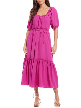 womens cocktail midi fit & flare dress