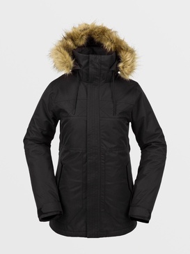 womens fawn insulated jacket - black