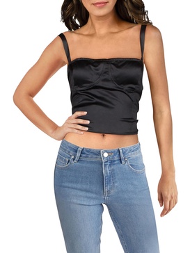 womens sweetheart sleeveless crop top