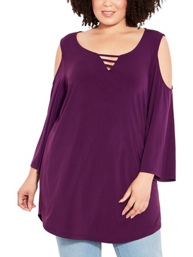 plus womens casual daytime tunic top