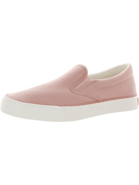 the run womens canvas fashion slip-on sneakers