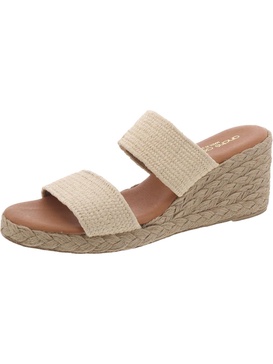 womens raffia sip on mule sandals