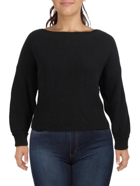 millie mozart womens waffle knit boat neck sweater