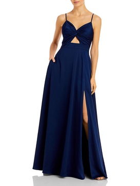 womens cut-out long evening dress