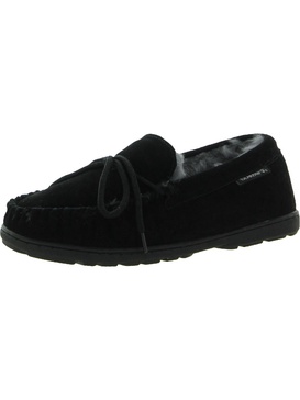 mindy womens cow suede slip on moccasins