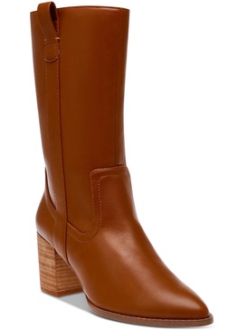 tezza womens faux leather wide calf mid-calf boots