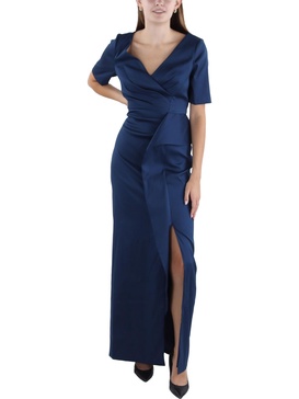 womens surplice maxi evening dress