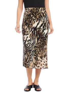 womens midi animal print midi skirt