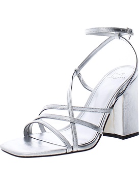 edalyn womens strappy metallic ankle strap