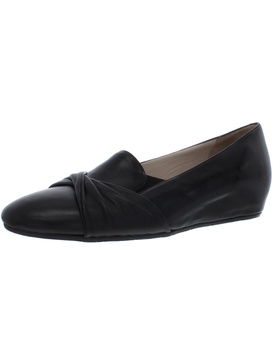 valeria womens leather slip on loafers