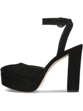 magda womens suede ankle strap platform heels