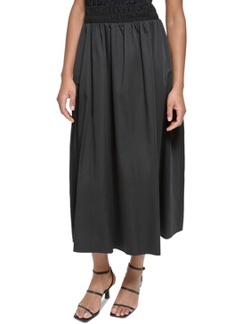 womens midi stretch a-line skirt