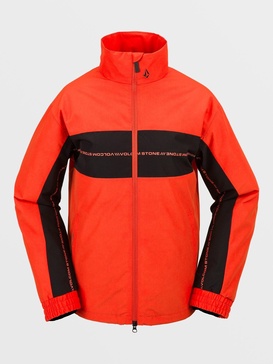 womens v-sauce insulated jacket - orange shock