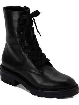 lottie womens zipper lug sole combat & lace-up boots