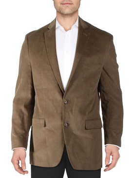 big & tall mens corduroy stretch two-button blazer