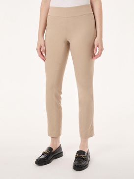 solid stretch pull-on straight leg pant