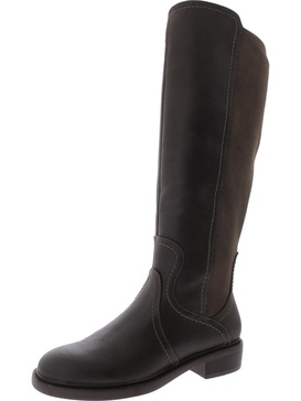 quenbe womens leather tall knee-high boots