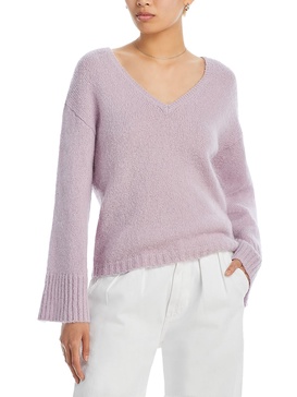 womens wool v-neck pullover sweater