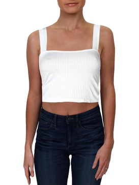 womens ribbed cropped tank top