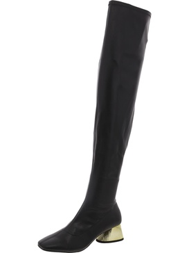 the laterr otk boot womens tall faux leather thigh-high boots