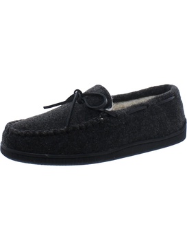 mens faux fur lined slip on loafers