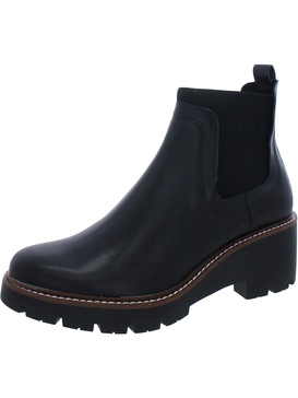 demi  womens leather lug sole chelsea boots