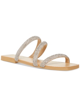 parfait womens rhinestones slip-on slide sandals