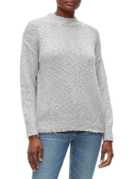 womens heathered pullover crewneck sweater