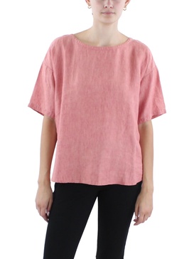 womens organic linen tunic top