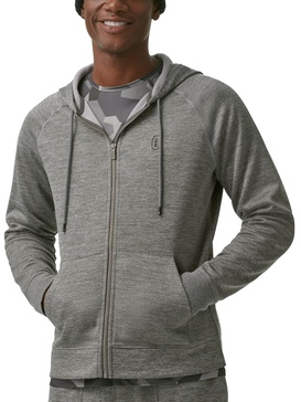 harbor mens textured polyester zip hoodie