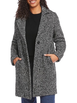 tailored in teal womens wool blend herringbone long coat