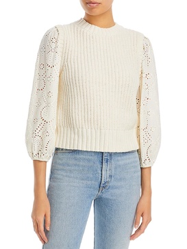 dhalia womens ribbed knit crewneck sweater