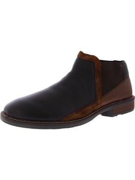 business mens leather slip on chelsea boots