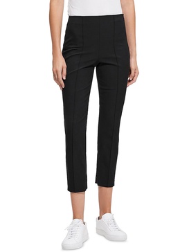 womens solid pintuck ankle pants