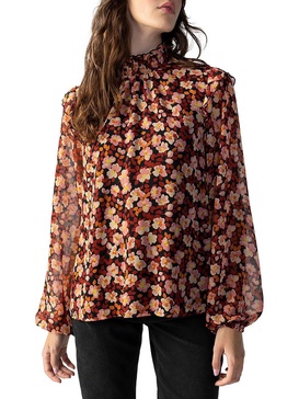 romance womens floral print blouse