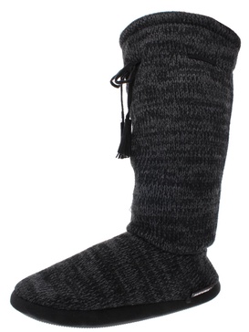 womens fleece lined mid-calf bootie slippers