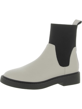 violet womens leather block heel chelsea boots