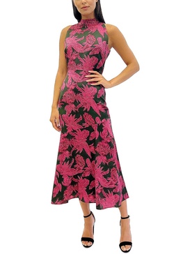 womens tie neck long evening dress