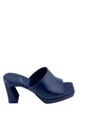 caviar platform sandals in navy