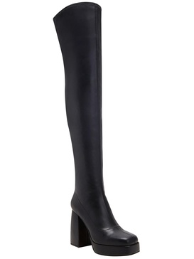 the uplift otk womens faux leather platform over-the-knee boots