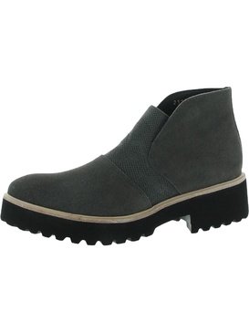 nu banded womens suede lug sole ankle boots