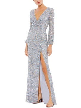 womens sequined long evening dress