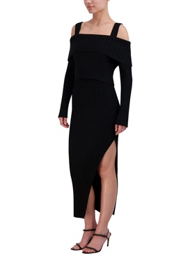 womens off-the-shoulder slit two piece dress