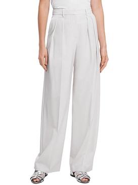 womens high rise pleated wide leg pants