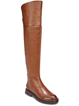 battina  womens leather wide calf knee-high boots