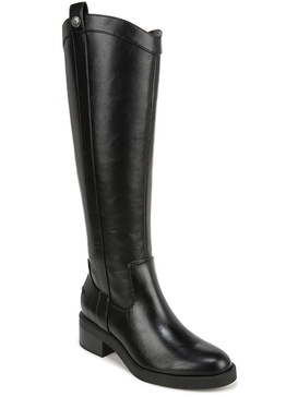 bridgett womens faux leather wide calf knee-high boots