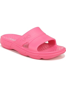 womens slip on flat pool slides